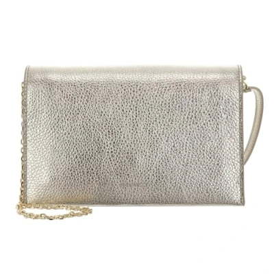 Afbeelding van COCCINELLE Leren koppeling schoudertas Dandy Mini Bag Pale Gold goudkleurig