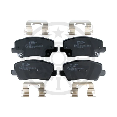 Afbeelding van OPTIMAL BP 12893 Remblokkenset Vooras Met akoestische slijtagewaarschuwing KIA: Picanto III (JA) 1.0 LPI, LPG, 1.2 MPI, 1.0,