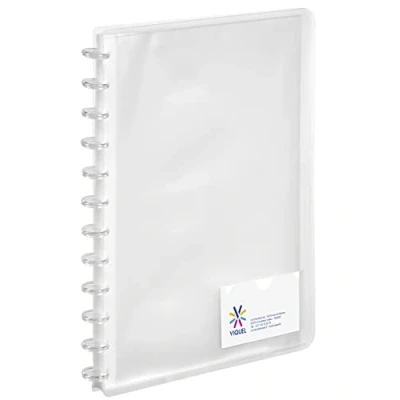 Afbeelding van Viquel Maxi Documententas Geode van kunststof, 60 afbeeldingen, 30 uitneembare hoesjes polypropyleen, doorschijnende omslag, visitekaartjeshouder op het deksel