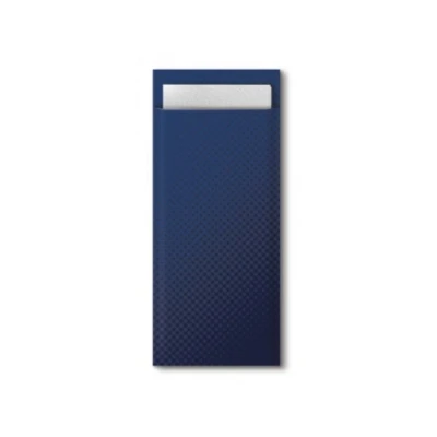 Afbeelding van 500x Tork Bestekzakje Donkerblauw met 2 laags Wit Servet 474330