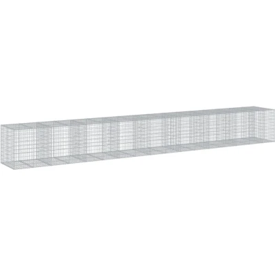 Afbeelding van vidaXL Schanskorf 850x100x100 cm gegalvaniseerd ijzer zilverkleurig