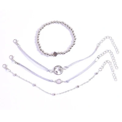 Afbeelding van CHARO 5 Delige Armbanden set Zilverkleurig