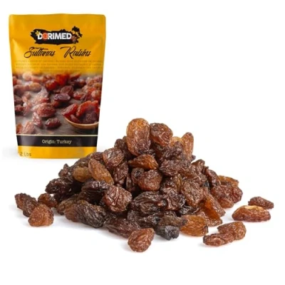 Afbeelding van Rozijnen, Smyrna, gedehydrateerd, Sultanine, hersluitbare zak 1 kg