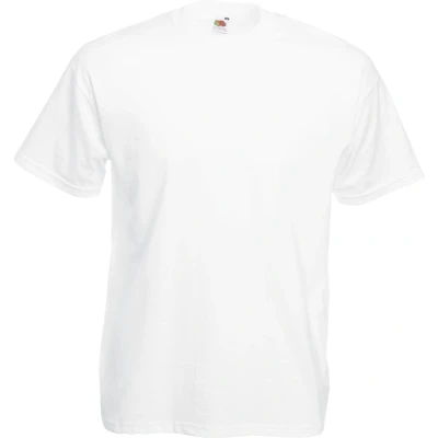 Afbeelding van Fruit Of The Loom Heren Valueweight T shirt Met Korte Mouwen (Wit) Maat M