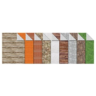 Afbeelding van Ursus 11404699 Fotokarton, modelbouw, DIN A4, 300 g/m², 9 vellen in verschillende motieven, aan beide zijden bedrukt, van verse cellulose, ideale basis voor papierkunstwerken