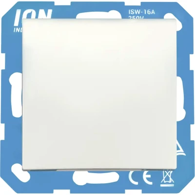 Afbeelding van ION industries stopcontact met randaarde en klapdeksel IP44 E1 alpin wit mat (10.302.315) wandcontactdoos