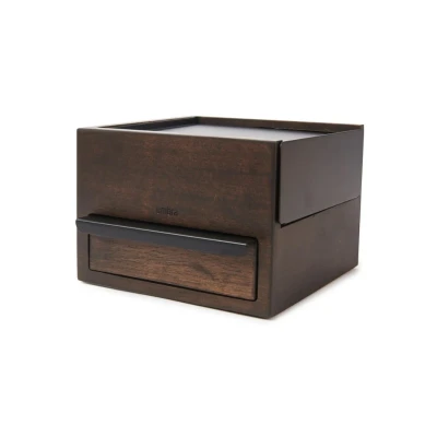 Afbeelding van Umbra Sieradendoos Stowit Mini Zwart Walnoot 15x17x11cm
