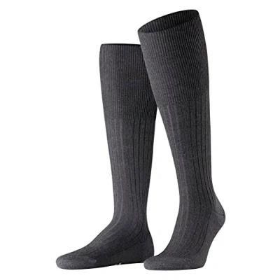 Afbeelding van Falke Bristol PURE Kneehigh Business &amp; Casual Kniekousen, Heren, Maat: 39 40, Anthracite melange