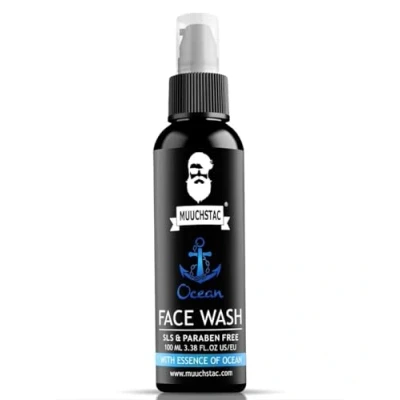 Afbeelding van Ocean Face Wash, anti acne &amp; pimple, vochtinbrengend, alle huidtypes, verhelderende huid, geen SLS, siliconen en parabenen, 100 ml.