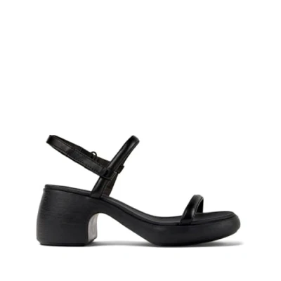 Afbeelding van Camper Thelma Sandalen met plateauzool, Dames, Maat: 40, Schwarz Leer