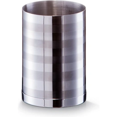 Afbeelding van Tandenborstelhouder rvs streep motief D7 x H10 cm Tandenborstelhouders