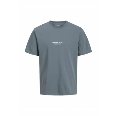 Afbeelding van Jack &amp; Jones CREW NECK Tshirt print, Heren, Maat: XS, Stormy weather