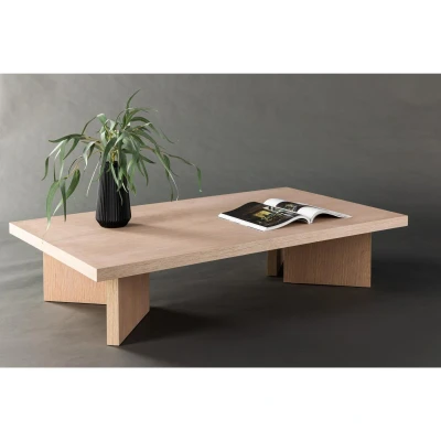 Afbeelding van Svea Nico salontafel 80 x 140 cm whitewash Hout