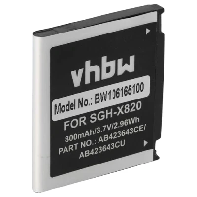 Afbeelding van vhbw 1x accu compatibel met Samsung SGH U600, E840, X820, U100, D830 mobiele telefoon smartphone (800 mAh, 3,7 V, Li Ion)