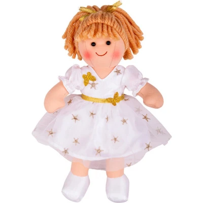 Afbeelding van Bigjigs Spielzeug Charlotte 25CM Weiche RAG DOLL Pop voor kinderen, Maat: One Size, White