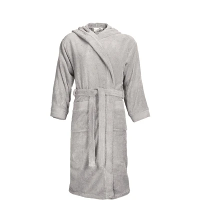 Afbeelding van The One Classic Badjas met capuchon 420 gram Silver Grey L/XL