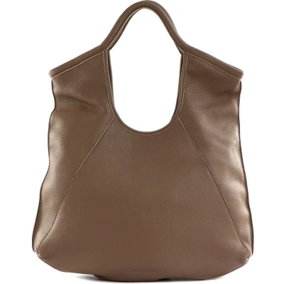 Afbeelding van FREDsBRUDER Leren Schoudertas Handian Big Hobo Bag Muddy Taupe