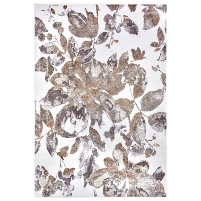 Afbeelding van Vloerkleed Blossom Crème 57x90cm Grijs Design 123vloerkleed.nl is de online webshop voor vloerkleden en woonaccessoires.