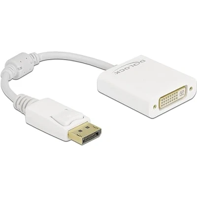 Afbeelding van Delock Adapter DisplayPort 1.1 Stecker zu DVI Buchse Passiv weiß De