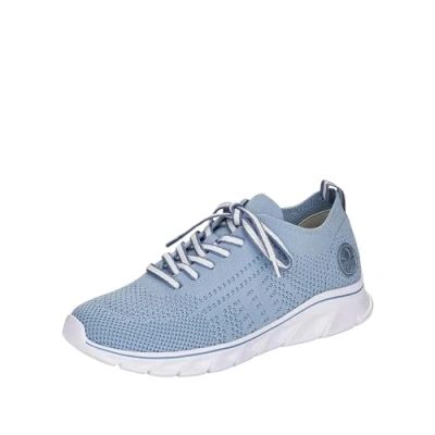 Afbeelding van Rieker Low Top 54020 Sneakers voor dames, halfhoge schoenen, losse inlegzool, blauw 12, 40 EU