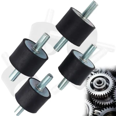 Afbeelding van Mikqky 4 Stukken Rubber Mounts M8, Anti Vibration Mount Rubber, Schokdemper Voor Luchtcompressoren, Vibratie Isolator Trillingen, Silentblock (VV, 30 x 30)