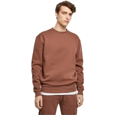 Afbeelding van Urban Classics Basic pullover voor heren, ronde hals, verkrijgbaar in 6 kleuren, effen, met maat S tot 5XL, bark, L
