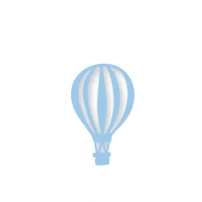 Afbeelding van Craftelier Mini stansvormen voor scrapbooking, knutselen en kaarten Vorm van een heteluchtballon, grootte de stans: ca. 2,6 x 4,2 cm