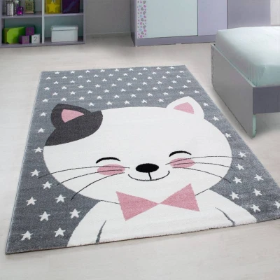 Afbeelding van Kindervloerkleed Anna Kat Roze 120x170cm Adana Carpets