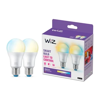 Afbeelding van WiZ Lamp 2 pack Slimme LED Verlichting Warm tot Koelwit Licht E27 60W Mat Wi Fi