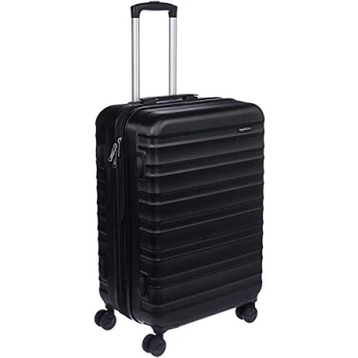 Afbeelding van Amazon Basics Handbagage, hard shell, ABS, met 4 wieltjes, koffer, 68 cm, zwart