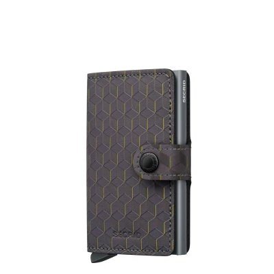 Afbeelding van Secrid heren portemonnee Miniwallet Optical grey yellow