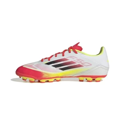 Afbeelding van adidas Uniseks Volwassen F50 LEAGUE Football boots Artificial Ground, Cloud White/Core Black/Solar Yellow, 42 EU