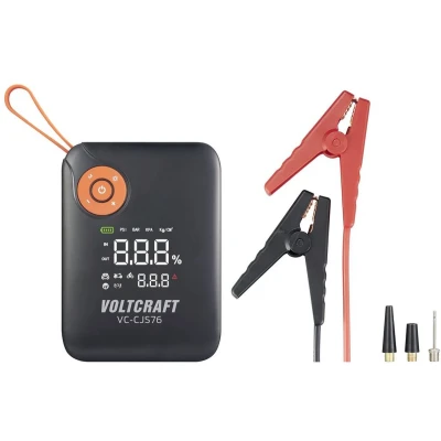Afbeelding van VOLTCRAFT Snelstartsysteem VC CJS76 16024485 Starthulpstroom: 300 A 2x 12V uitgang, USB contact, Laad en opslagstation, Netvoedingsfunctie, Compressor,