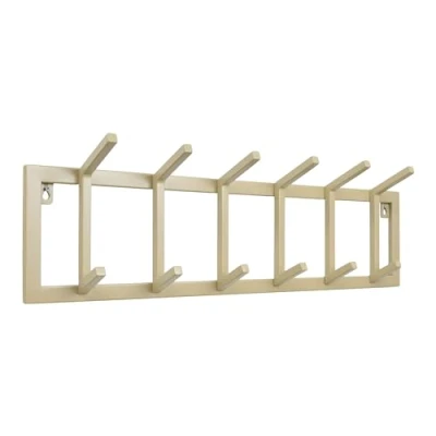 Afbeelding van LOFT42 Kapstok Jaimy Single Beige Metaal 6 dubbele haken 80x24x12