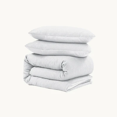 Afbeelding van Tot 70% korting Dekbedovertrek set Waffle White