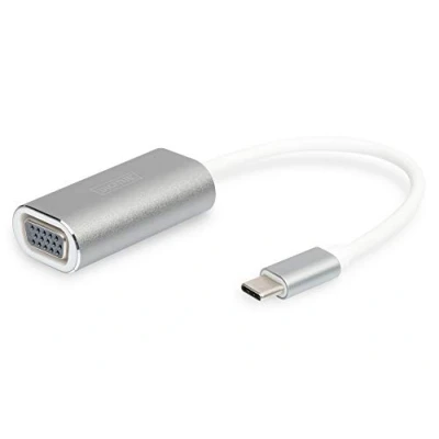 Afbeelding van Digitus DA 70837 USB 3.2 Gen 1 (USB 3.0) / VGA Adapter [1x stekker C 1x bus] Aluminium zilver Afgeschermd 20.00 cm