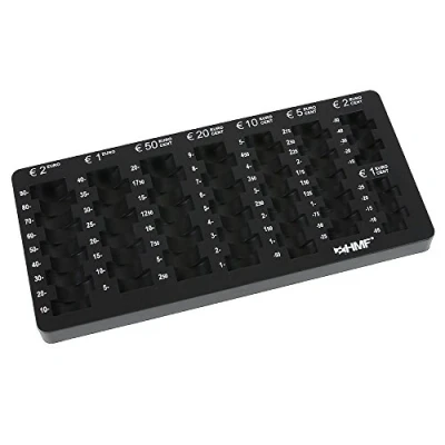 Afbeelding van HMF 282 02 Euro munttelplank afgeschuind, 27,5 x 13,0 3,0 cm, zwart