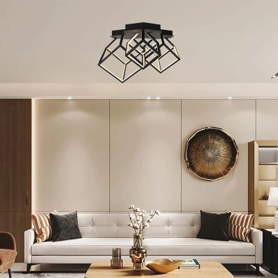 Afbeelding van V TAC VT 7921 Designer plafondlampen hanglampen IP20 Zwarte behuizing 46 watt 4900 lumen 3000K