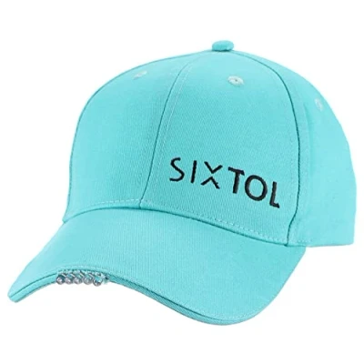 Afbeelding van SIXTOL B Cap Honkbalpet met ledlicht, 25 lm, opladen via USB, universele maat, turquoise, Eén maat
