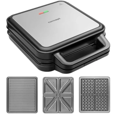 Afbeelding van SV3080 Sandwichmaker met uitwisselplaten FAMILY 3 in 1 1200 W