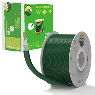 Afbeelding van 100 m Mesh begrenzingskabel voor robotmaaier, grasmaaier, accessoireset, begrenzingsdraad zoekkabel, compatibel met Gardena/Bosch/Husqvarna/Worx/Honda/ROBOMOW/iMow