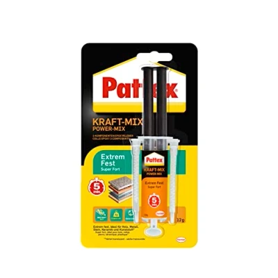 Afbeelding van Pattex 1473046&quot;Power Mix Extreme Durable&quot; Twee Component Lijm, Zwart/Oranje, 11 ml, 10 Stuk