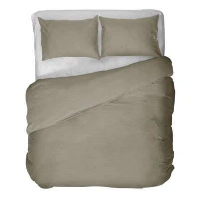 Afbeelding van Kayori dekbedovertrek Kora Katoensatijn Taupe 240/200 220 +2 slopen 240/220 (Kleur: Taupe)