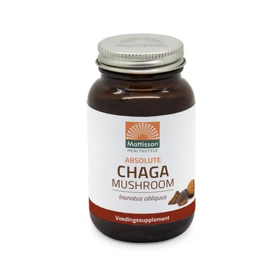 Afbeelding van Mattisson Absolute chaga mushroom 350mg inonotus obliguus (60 vega caps)