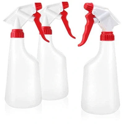 Afbeelding van COM FOUR® 3x spuitfles waterpompsproeier met 28/400 schroefdraad voor huishouden, tuin, werkplaats, auto verstuiverfles verstelbare sproeikop 600 ml (NBR)