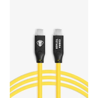 Afbeelding van CobraTether USB C naar kabel, 5 m, geel, recht