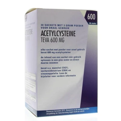 Afbeelding van Acetylcysteine Teva Poeder Skvr 600mg In Sac