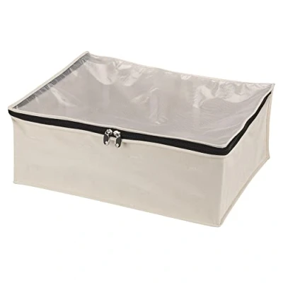 Afbeelding van Household Essentials 3364 1 Katoenen Canvas Deken Opbergzakken Naturel, Gebroken Wit