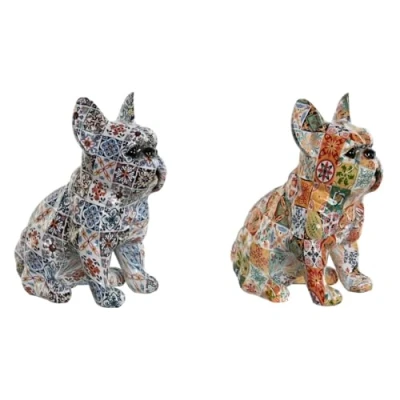 Afbeelding van Decoratieve figuren Home ESPRIT Multicolour Hond Mediterrane 10 x 13 16 cm (2 Stuks)