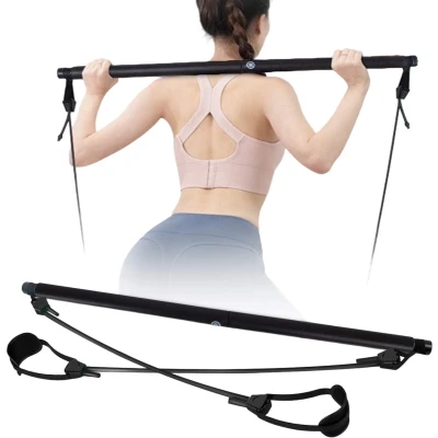 Afbeelding van Solfit Pilates Bar met Weerstandsbanden Stick Stok Fitness Elastiek TONEBAR